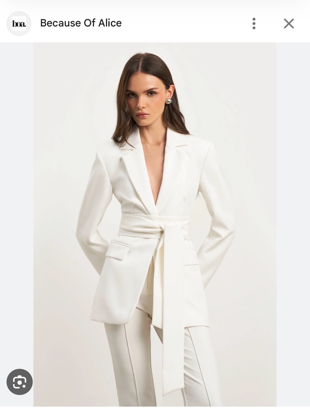 BOA Women's Cream Single-Button Blazer Jacket